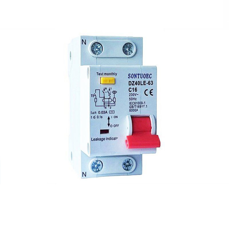 2p 1p+N Residual Circuit Breaker kun superkurenta protekto
