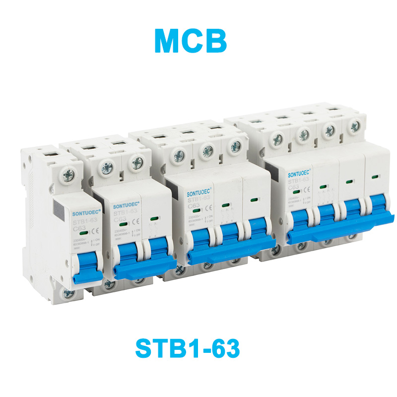 Konkurenciva C65-Strukturo STB1-63 Serio Miniatura Cirkvito-Rompilo MCB