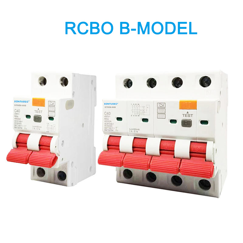 RCBO B Modelo 2p 4p Residual Current Circuit Breaker