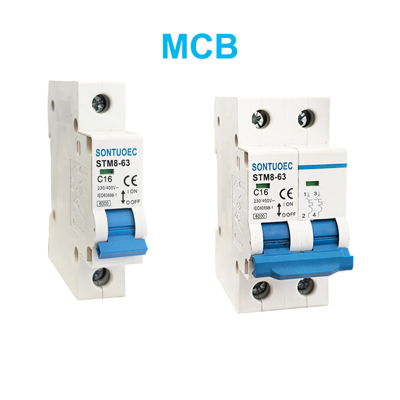 STM8-63 Miniatura Cirkvitfrapilo 6Ka 1p 2p 3p 4p 16a 230/400V