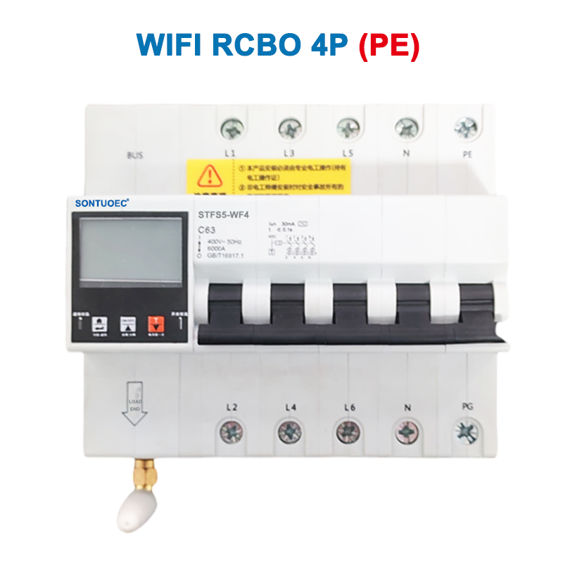 WiFi STFS5-63 Serio Multi Funkcia IoT Inteligenta RCBO Inteligenta Cirkvitfunkciigilo